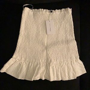 NWT Lovers and Friends White Ruffle Skirt